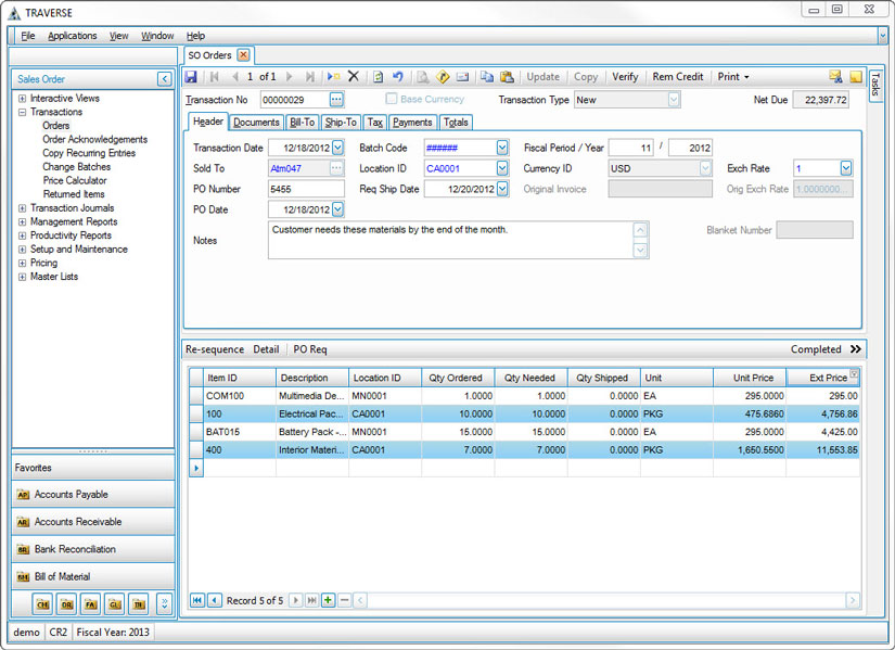 Distribution Screen