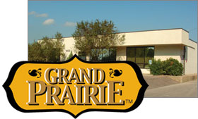 Grand Prairie Logo and Building